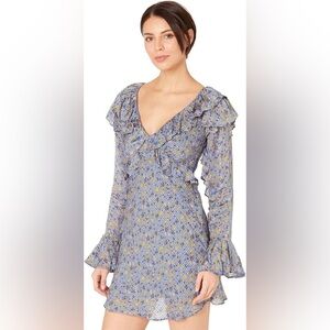 Free People Sweetest Thing Mini Dress In Blue Midnight Cowboy